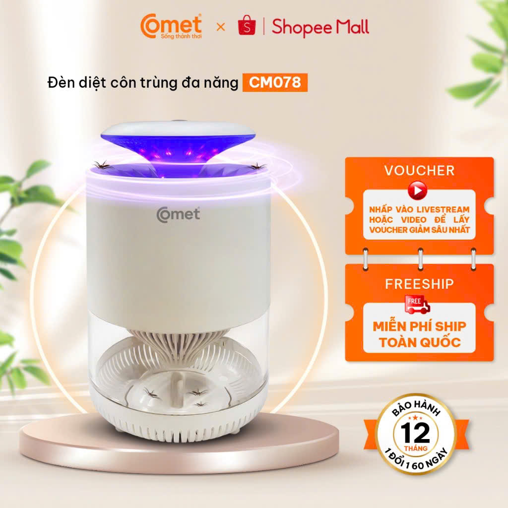 den-bat-muoi-diet-con-trung-comet-cm078-3W-shopee