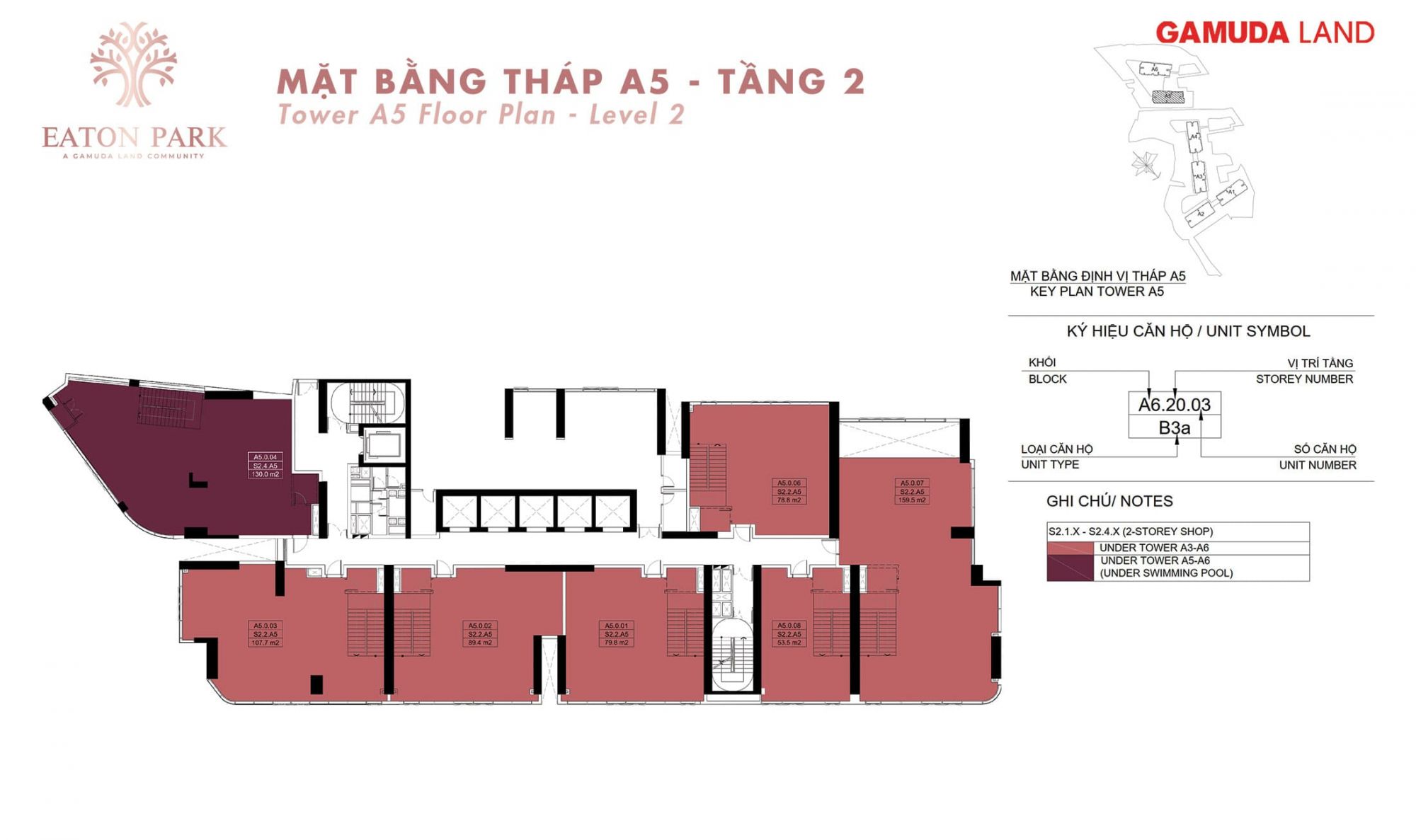 Mat-bang-dien-hinh-Tang-2-Toa-Thap-A5-Eaton-Park-63-Mai-Chi-Tho-phuong-binh-trung-quan-2-thu-duc-gamuda-land