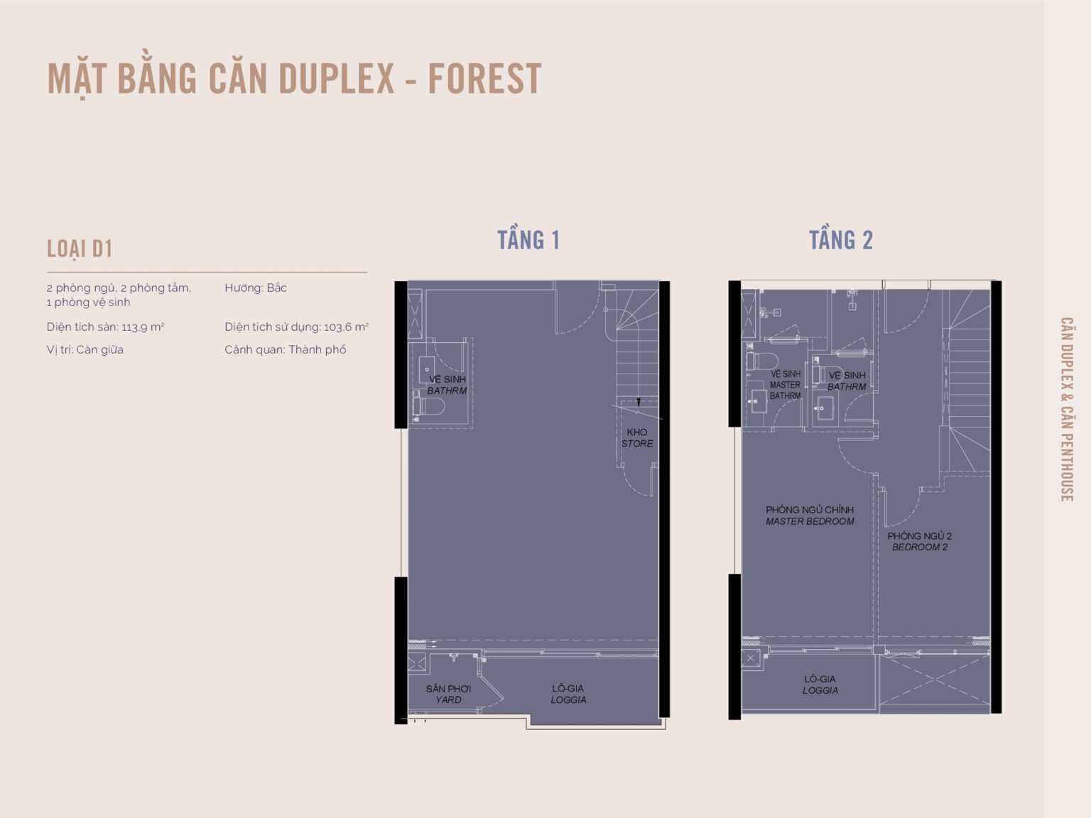 Mat-bang-layout-can-ho-duplex-2-phong-ngu-2-phong-tam-1wc-loai-D1-Toa-Thap-A2-Forest-Eaton-Park-63-Mai-Chi-Tho-phuong-binh-trung-quan-2-thu-duc-gamuda-land-rebiz
