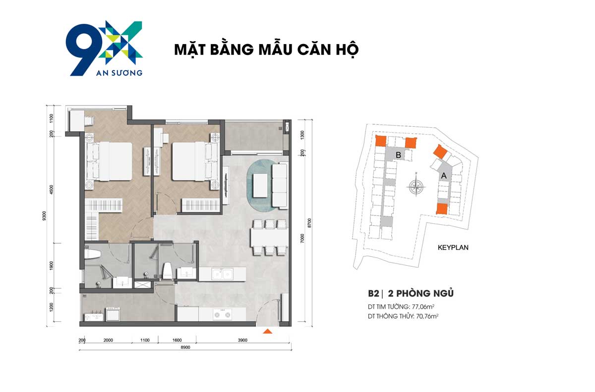 Thiet-ke-Can-ho-B2-2-Phong-ngu-72.06m2-Du-An-9X-An-Suong